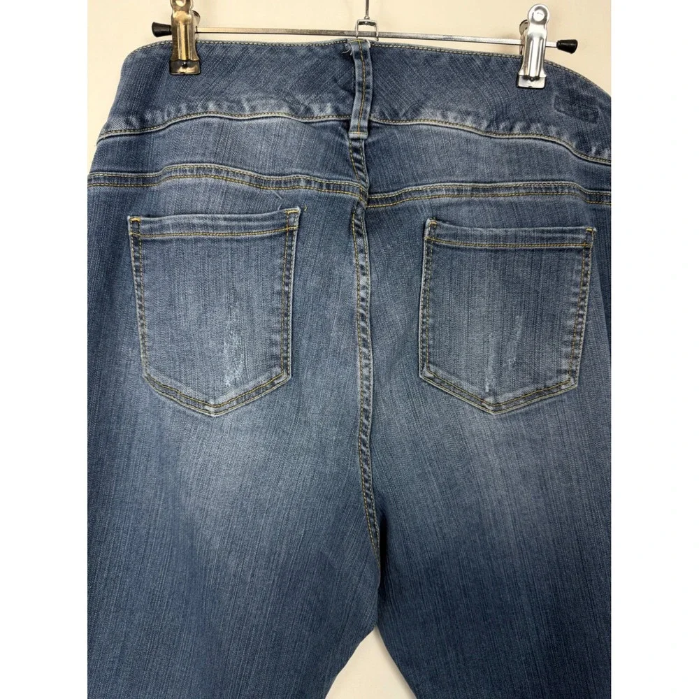 Torrid Premium Jeggings‎ Jeans Women's 16R Blue Distressed High Rise Denim
